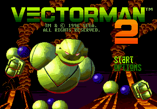 Vectorman 2 title screen for Sega Genesis